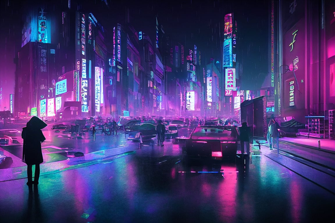 prompthunt: cyberpunk street view, film still from japanese