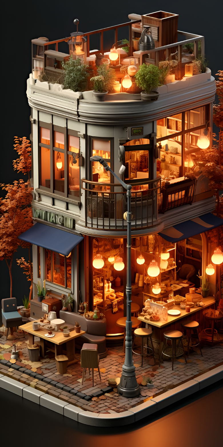 NYC Coffee Shope phone wallpaper