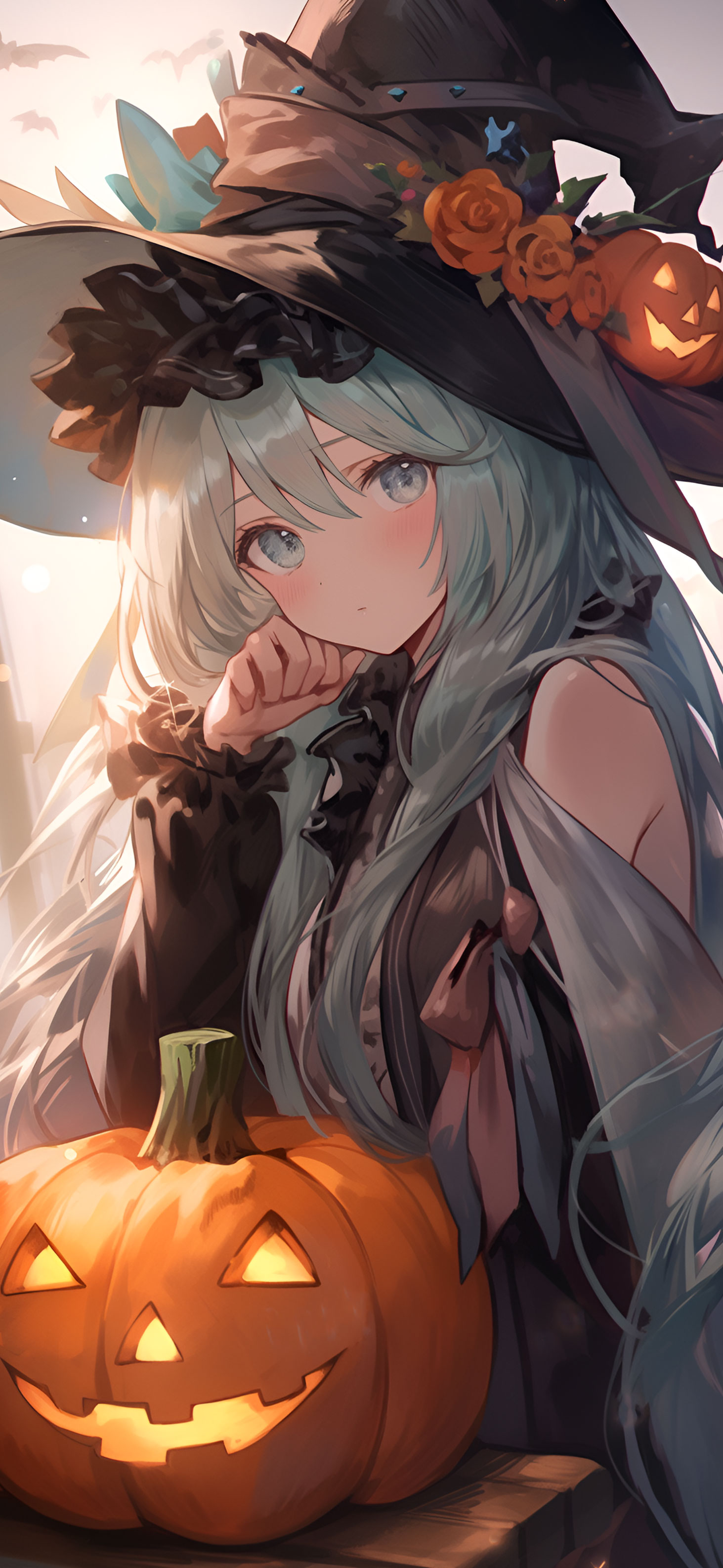 Sad Anime Witch Halloween Wallpaper Art Wallpaper