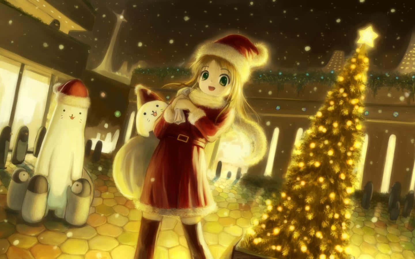 Download Celebrate the joy of the season with Anime Christmas!