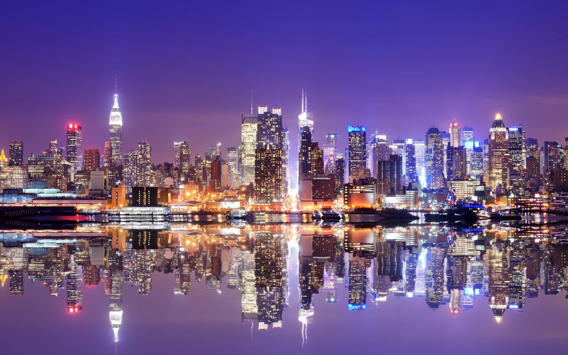 Download Night Sky Of New York City Laptop Wallpaper