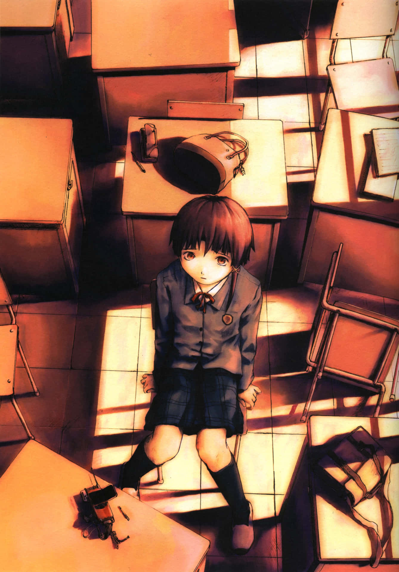 Download the many levels of reality uncovered in Serial Experiments Lain Wallpaper