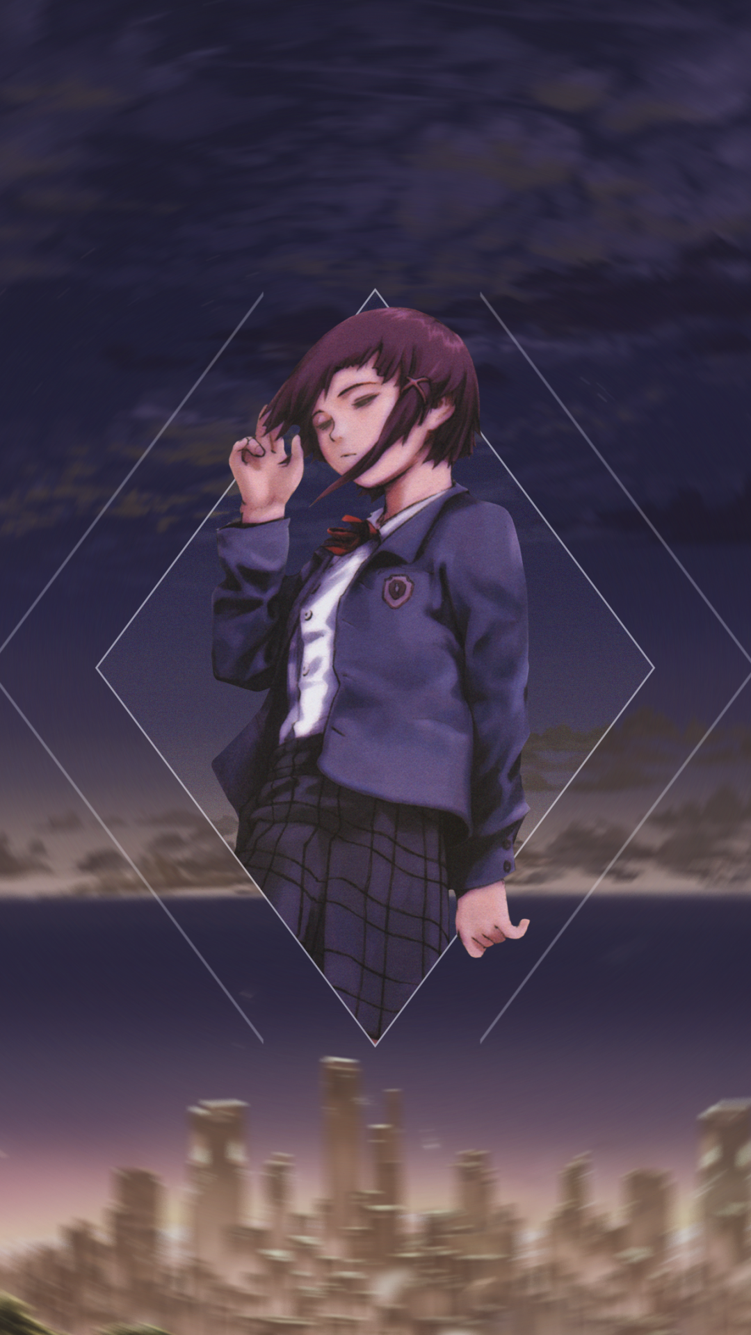 Anime Serial Experiments Lain Phone Wallpaper