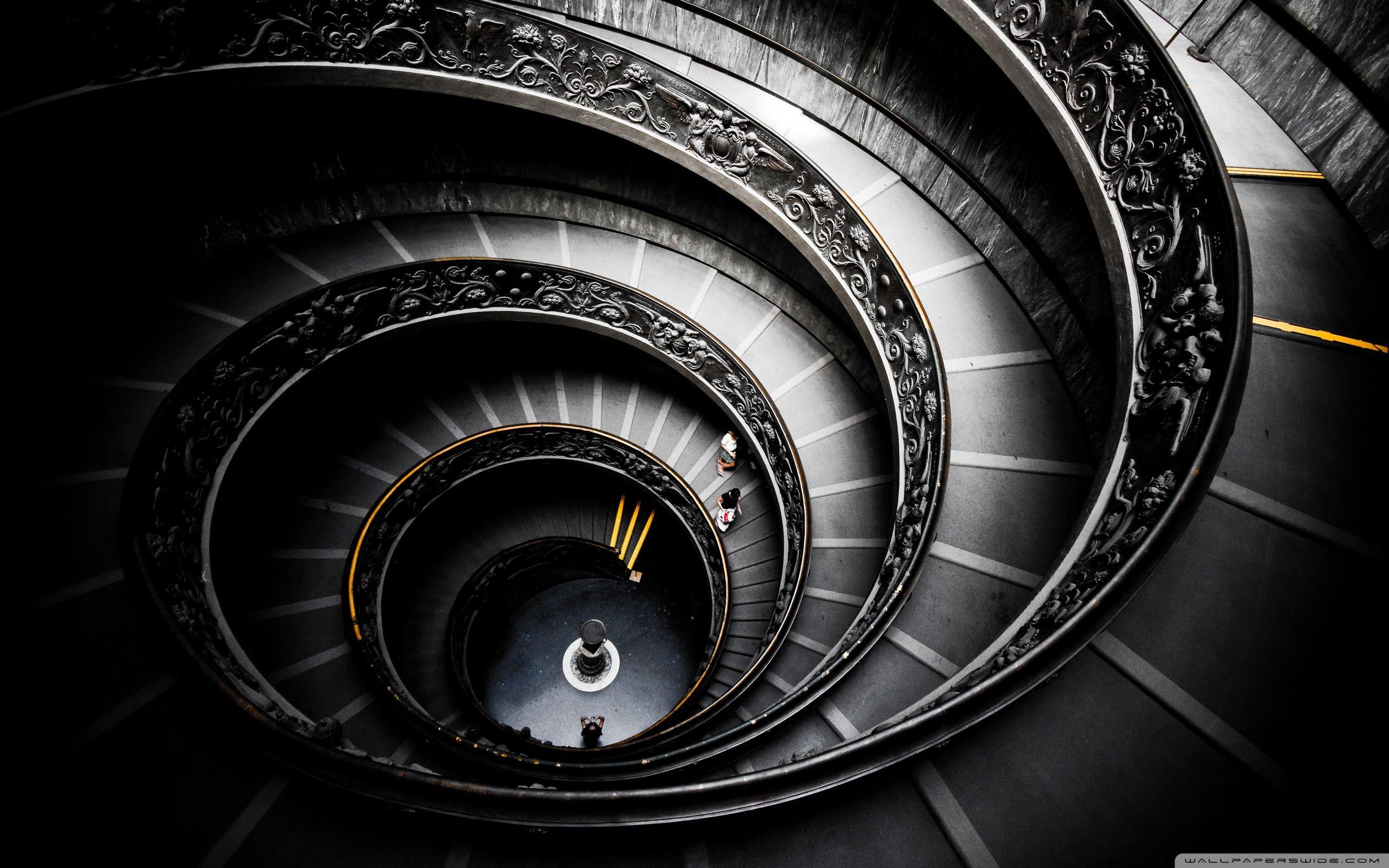 Spiral Stairs, Vatican Museums ❤ 4K HD Desktop Wallpaper for • Dual
