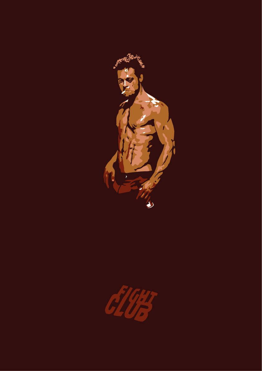 Download Topless Tyler Durden Fight Club Wallpaper