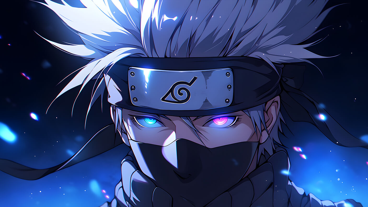 Naruto Kakashi Dark Blue Desktop