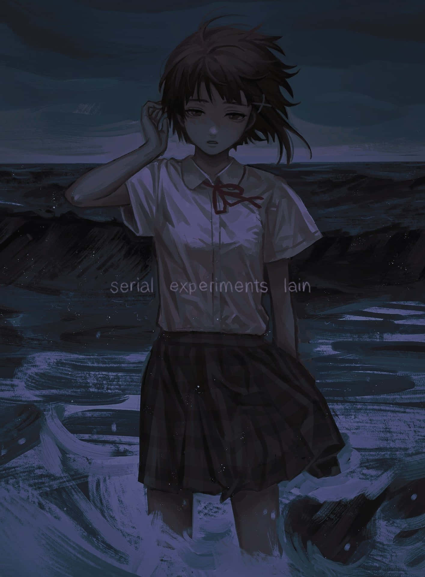 Download A Mysterious Day in the Digital World of Serial Experiments Lain Wallpaper