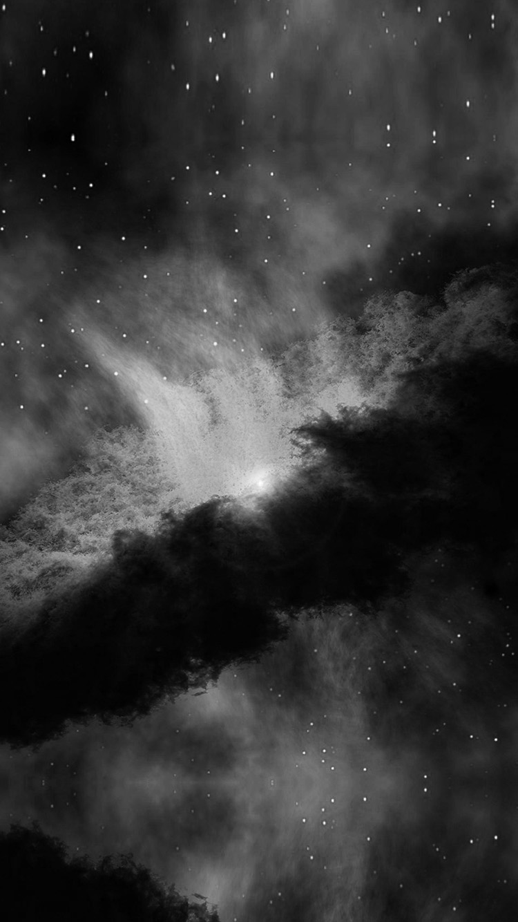 Space Bw Dark Nebula Star Awesome