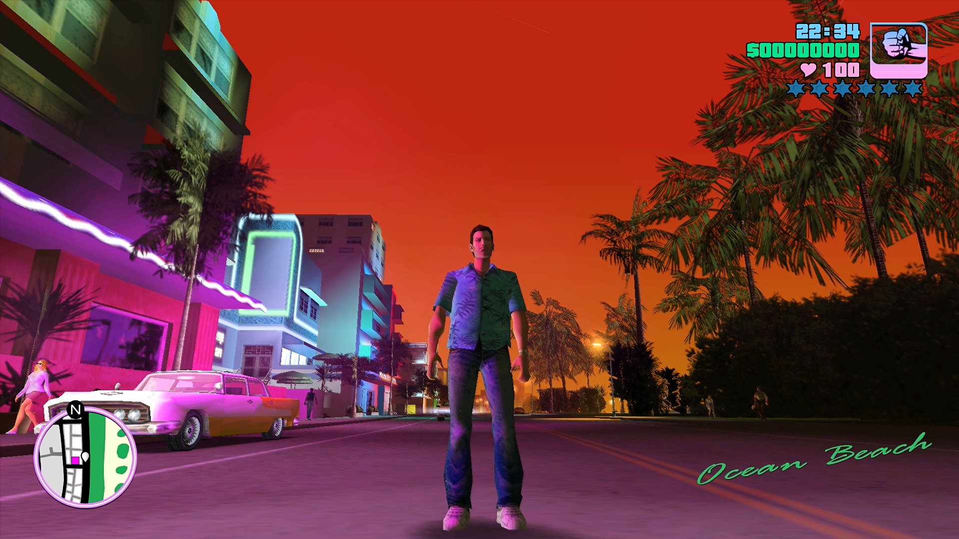 Will Vice City Now Looking Extra 80's With The VCS Lighting And Neons! Ken Also Bought A New Outfit