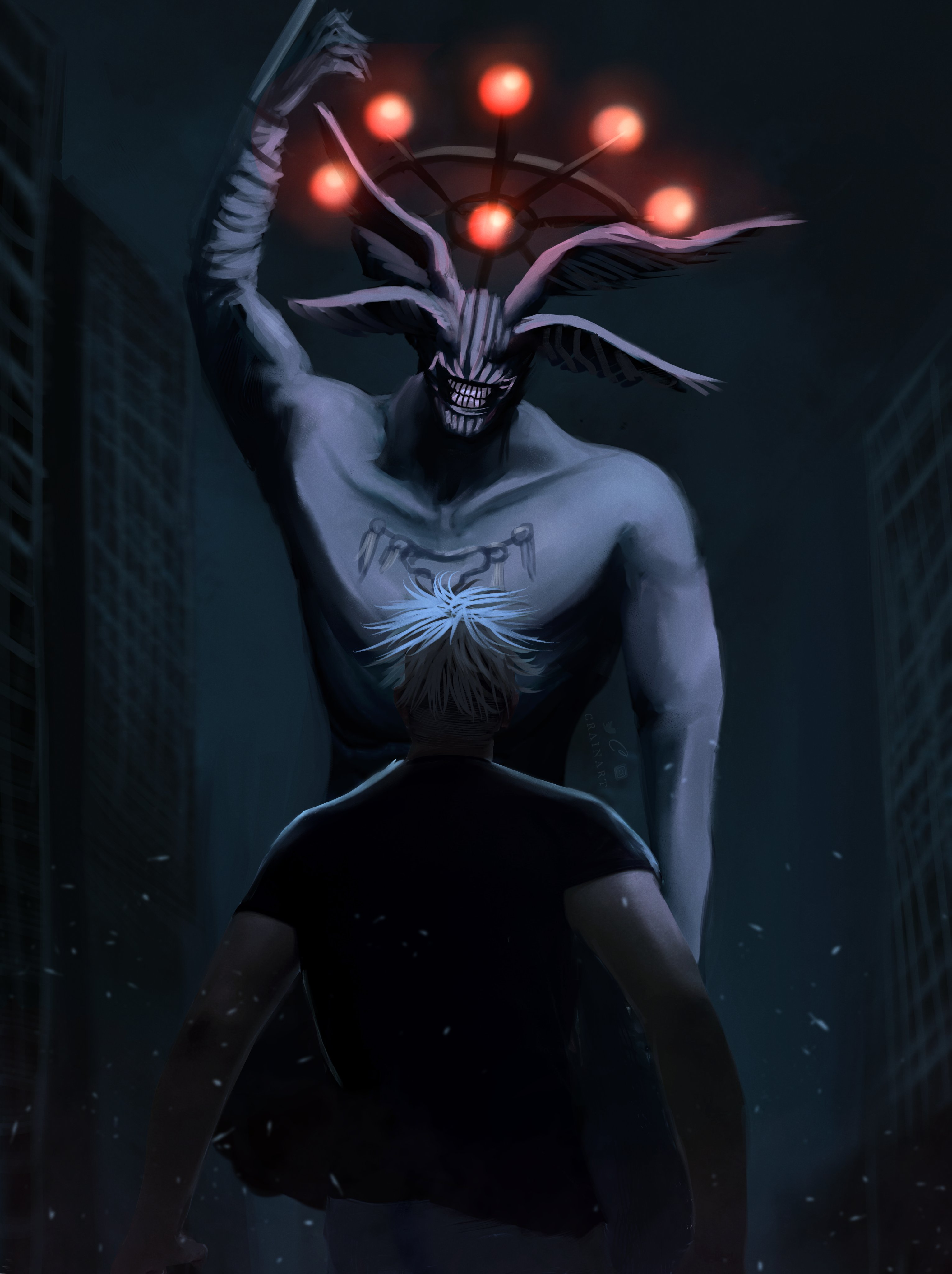 Crain Art Vs Mahoraga #JujutsuKaisen