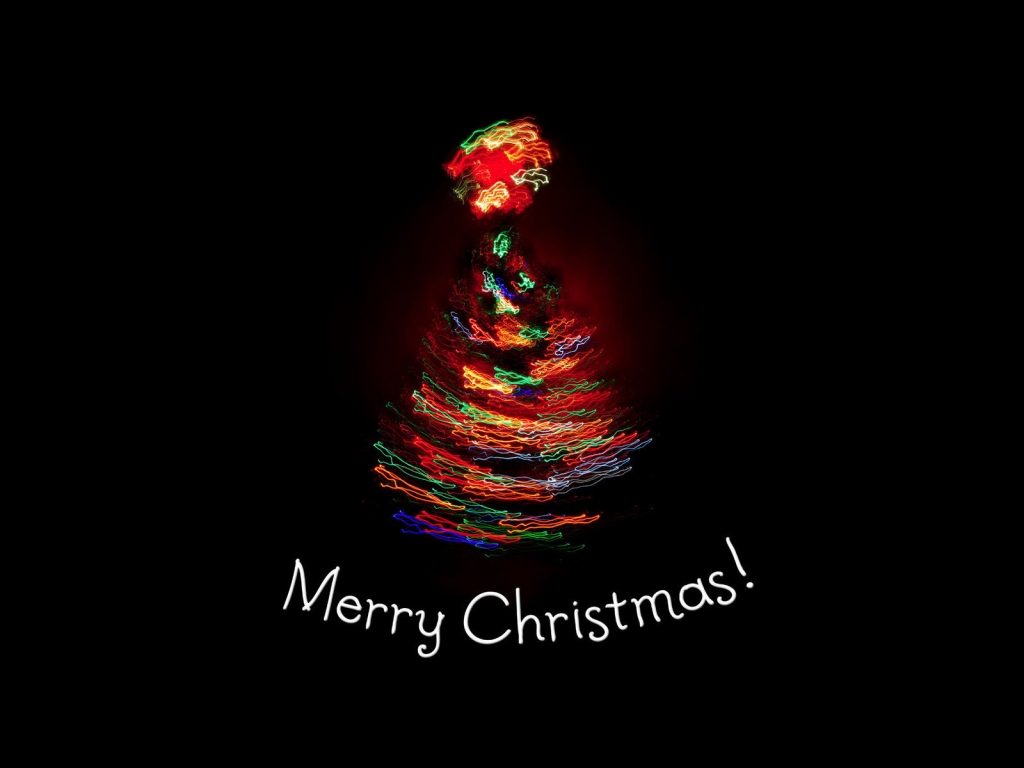 A colorful Merry Christmas 1024 x 768 Wallpaper
