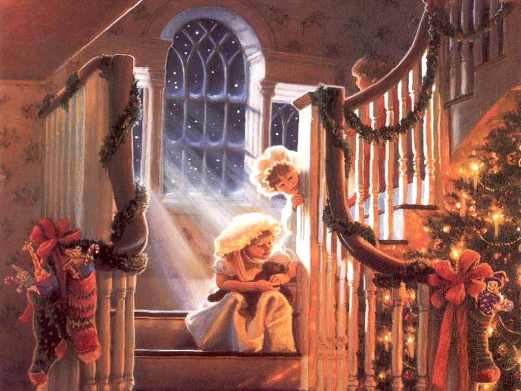 Christmas Wallpaper: Vintage Christmas. Weihnachten nostalgie, Viktorianische weihnachten, Weihnachtsbilder