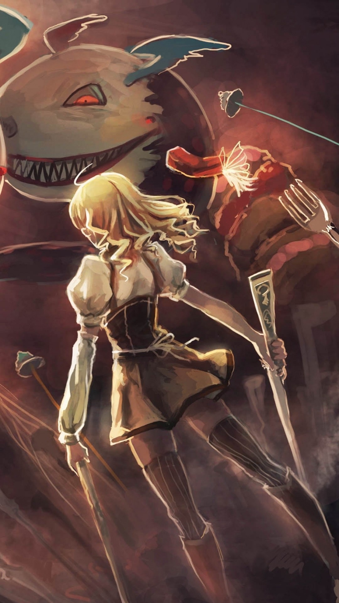 Anime Puella Magi Madoka Magica, Mami Tomoe, 1080x1920 Phone HD Wallpaper