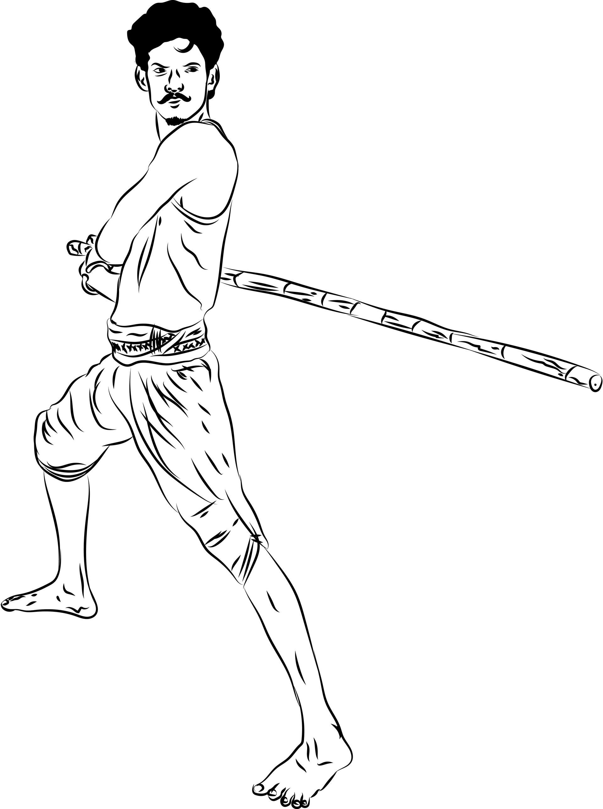 Sri Ram Traditional Silambam Illustration