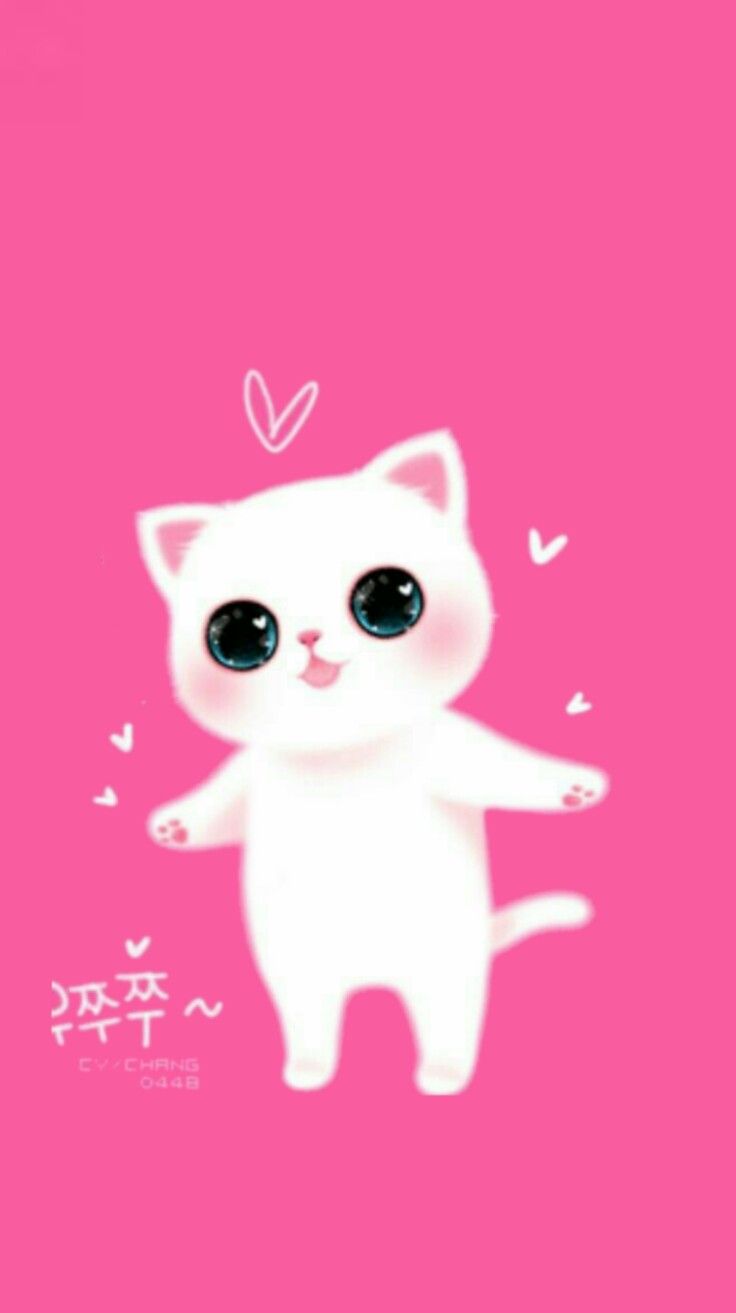 Wallpaper. Pink kitty wallpaper, Cute wallpaper, Cute drawings