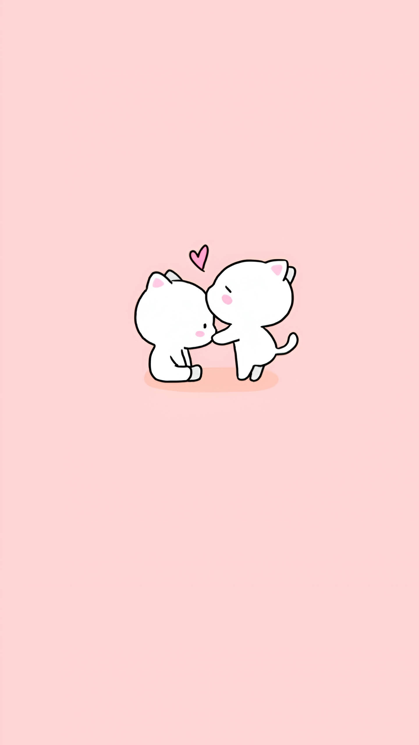 Cute pink cat Wallpaper Download