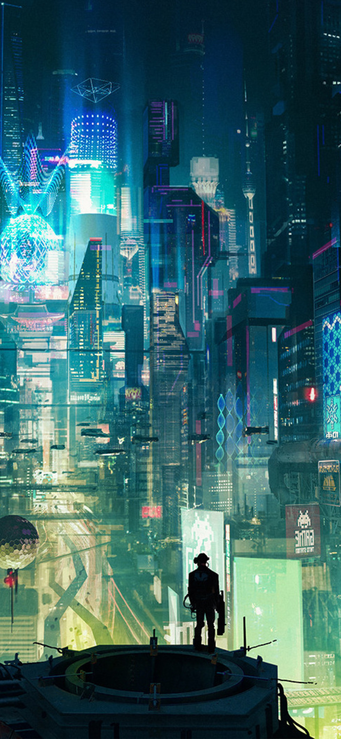 Cyberpunk City iPhone XS, iPhone 10, iPhone X HD 4k Wallpaper, Image, Background, Photo and Picture