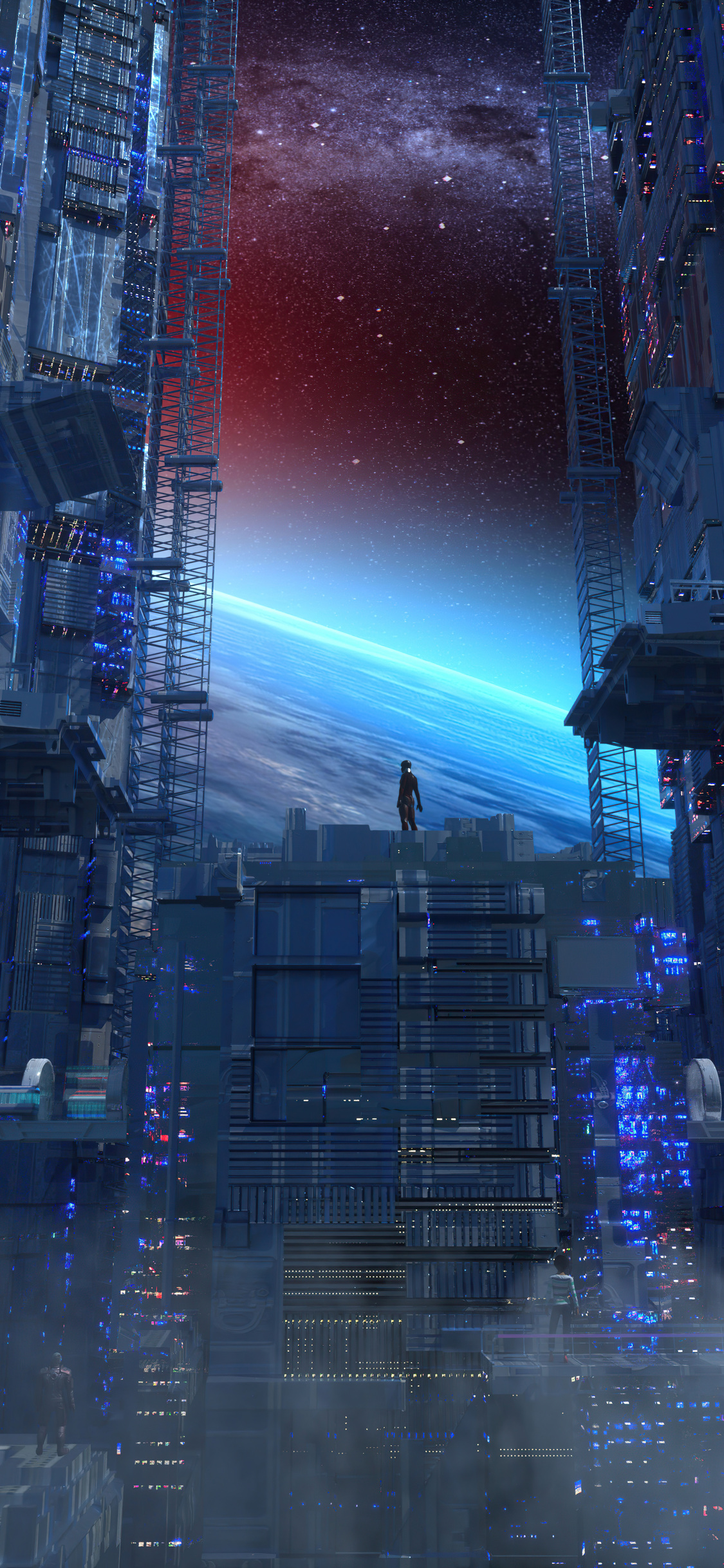 Edge Of The World Scifi Cyberpunk iPhone XS, iPhone 10, iPhone X HD 4k Wallpaper, Image, Background, Photo and Picture