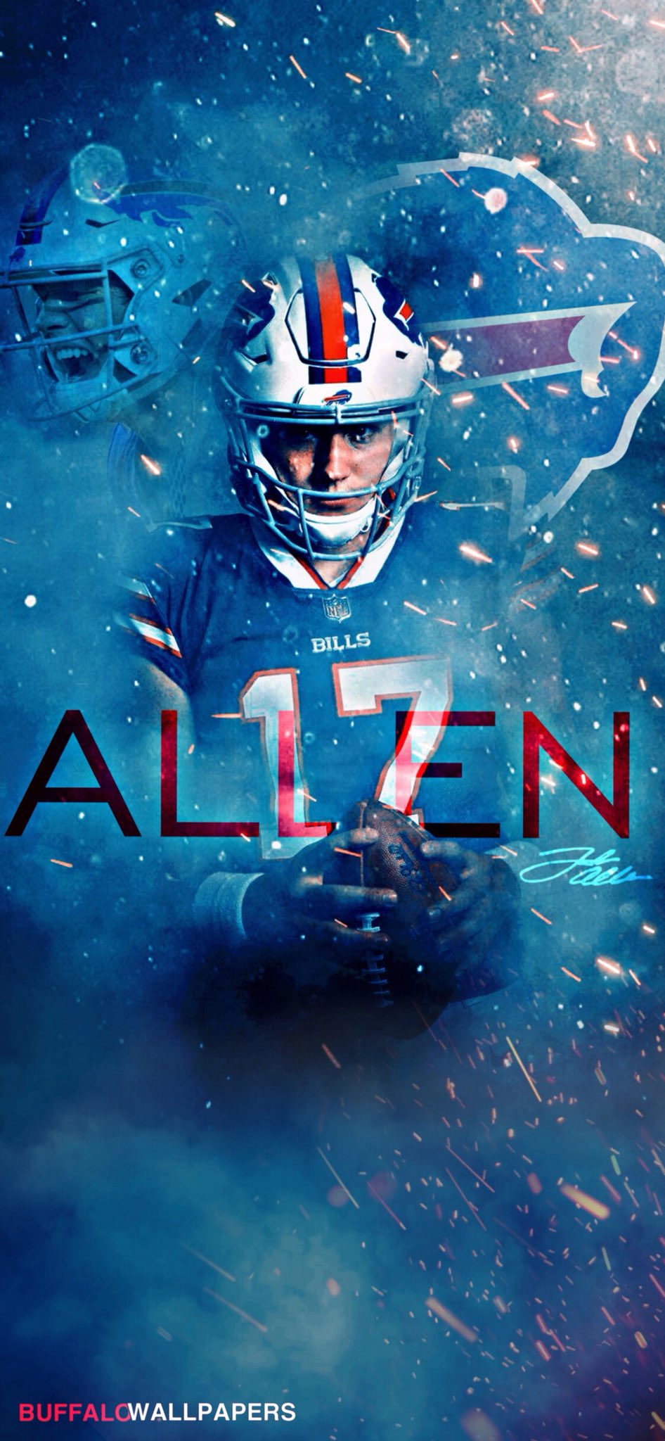 Jordan Santalucia Bills Josh Allen wallpaper. iPhone and iPhone X sizes #GoBills #JoshAllen