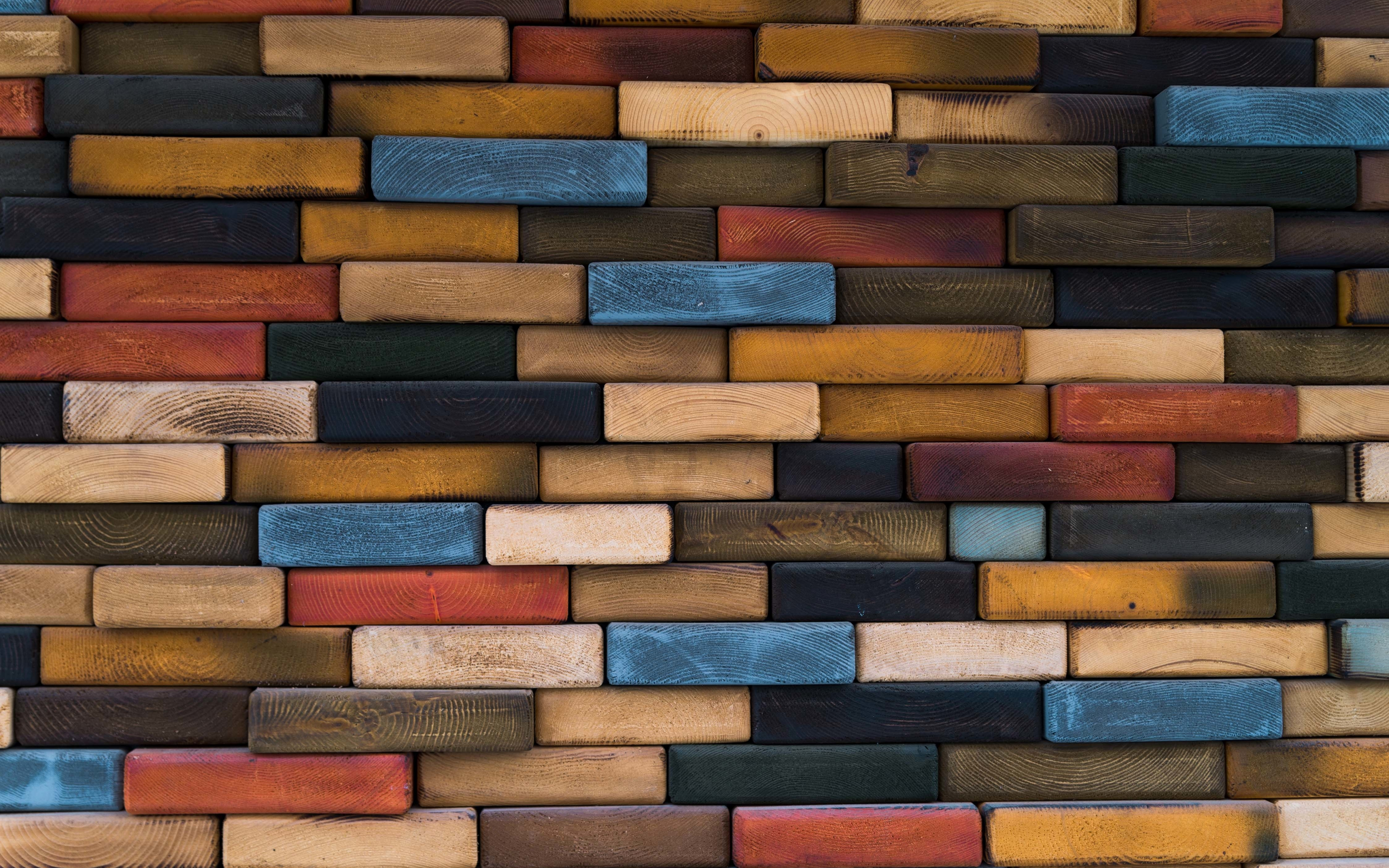 Download wallpaper 3840x2400 texture, colorful bricks, wall 4k wallaper, 4k ultra HD 16:10 wallpaper, 3840x2400 HD background, 21767