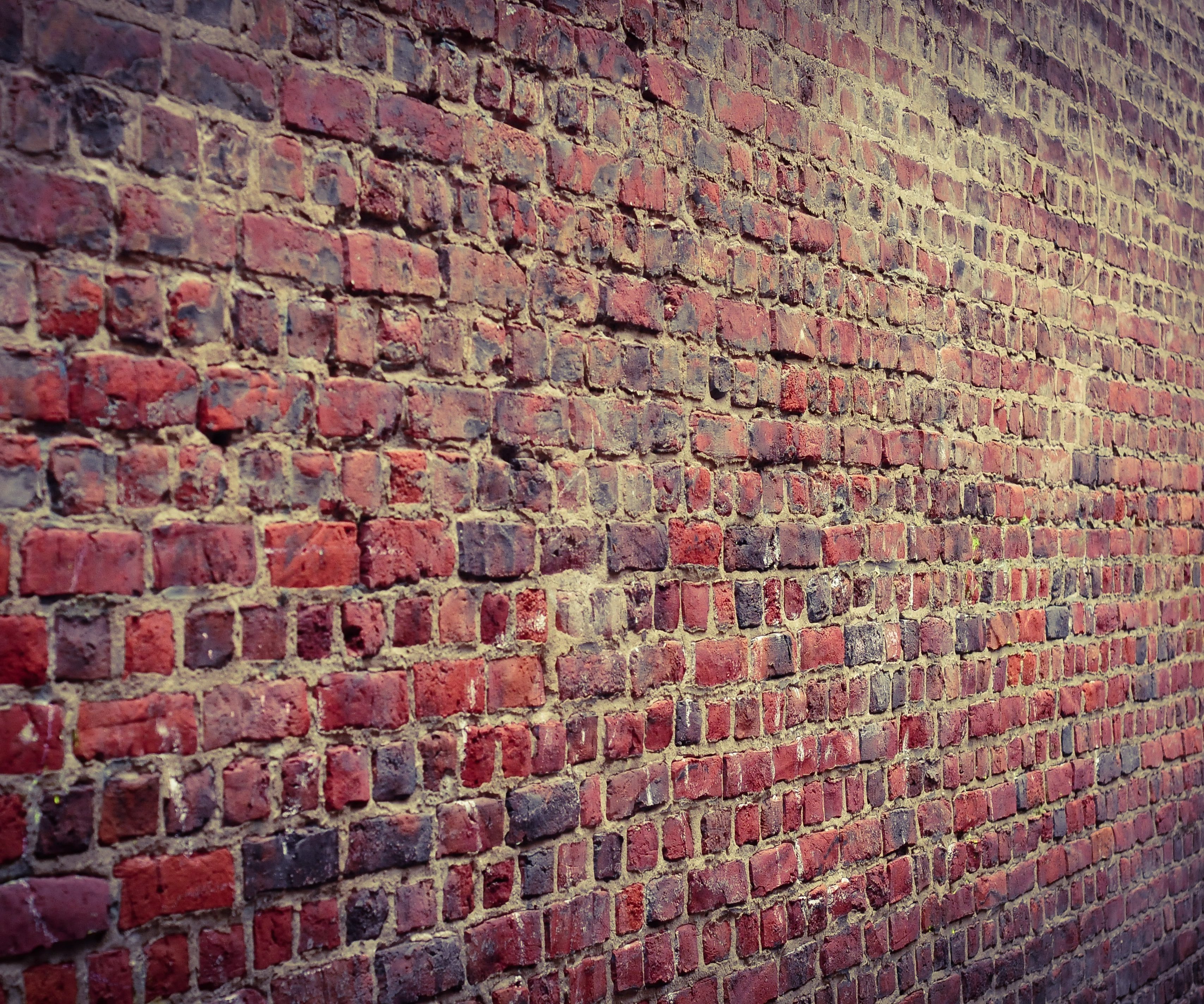 Wall Red Bricks Pattern 4K Wallpaper