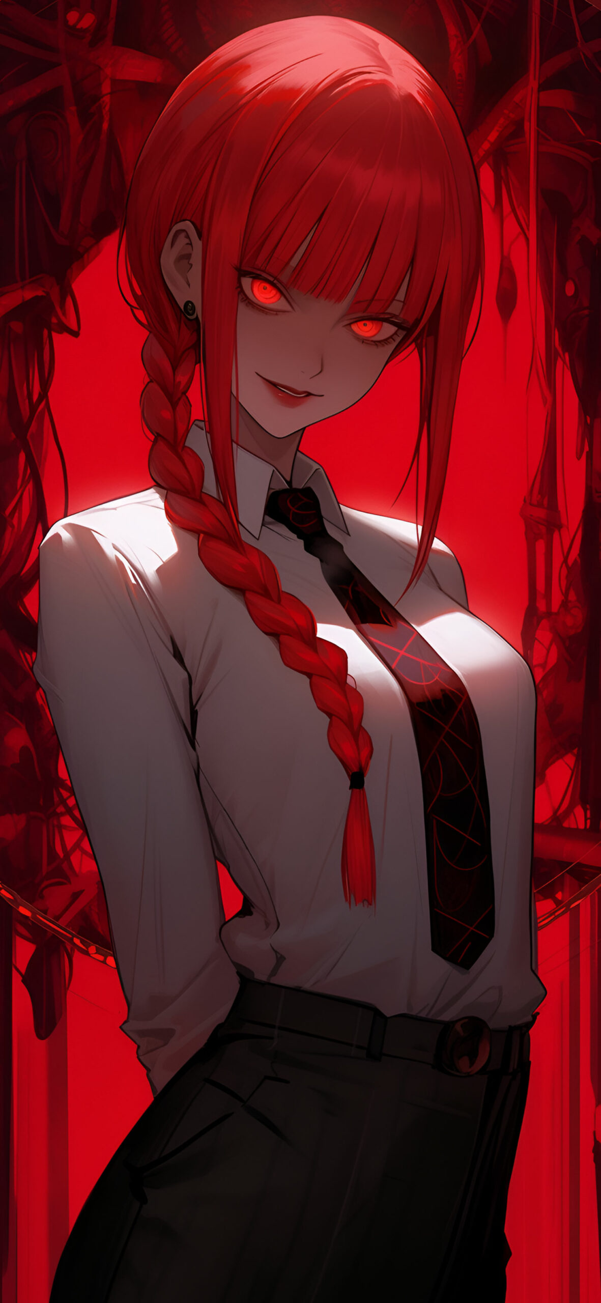 Chainsaw Man Makima Red Wallpaper Wallpaper iPhone