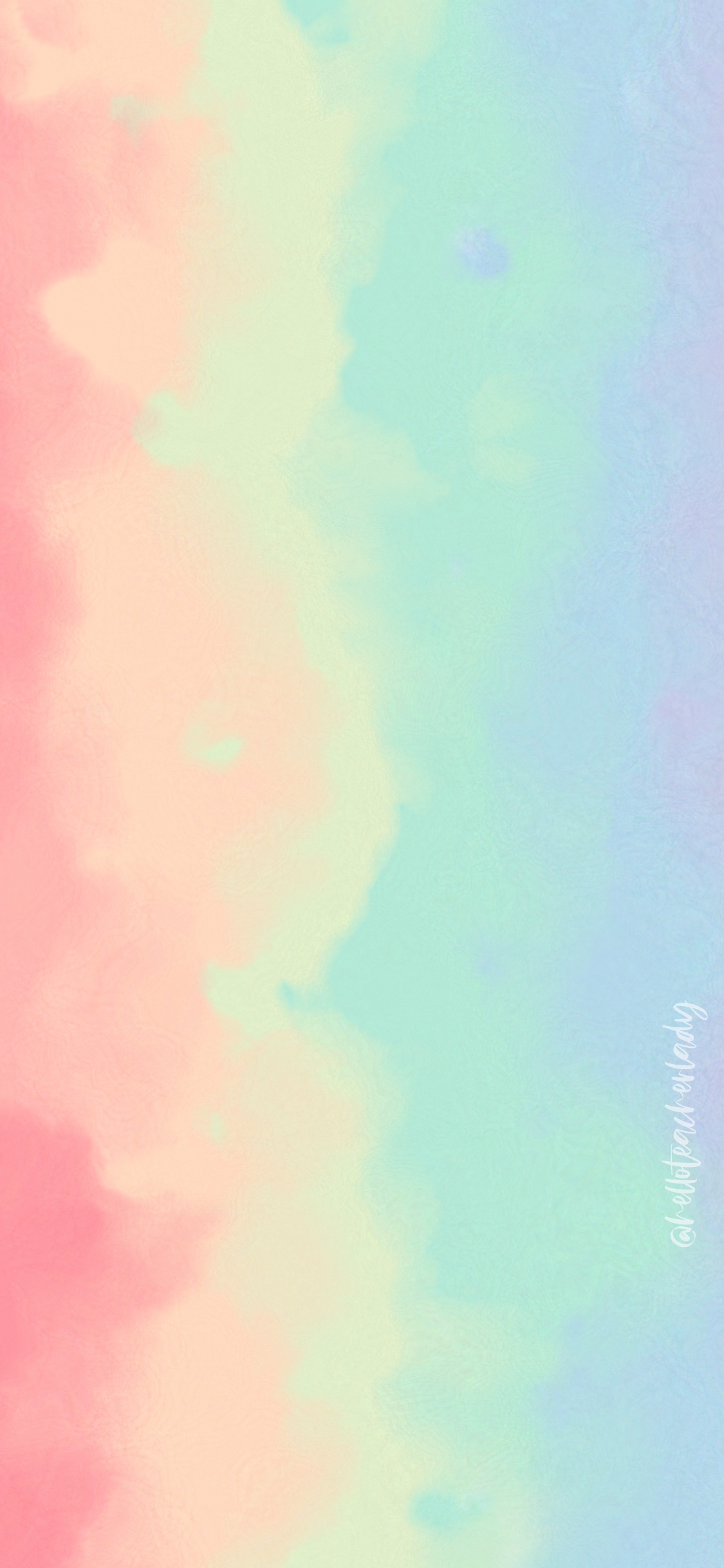 Digital Refresh: Rainbow Watercolor Phone + Desktop Wallpaper
