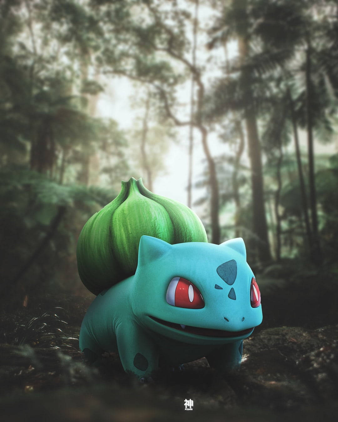 Download Pokemon Phone 3D Bulbasaur Wallpaper