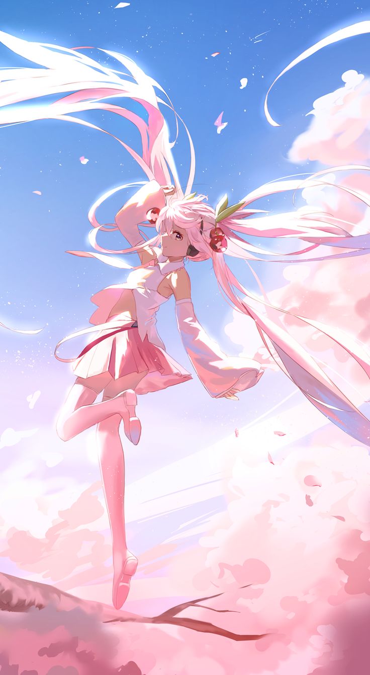 Sakura Miku. Hatsune Miku / Vocaloid. Hatsune miku, Hatsune, Miku