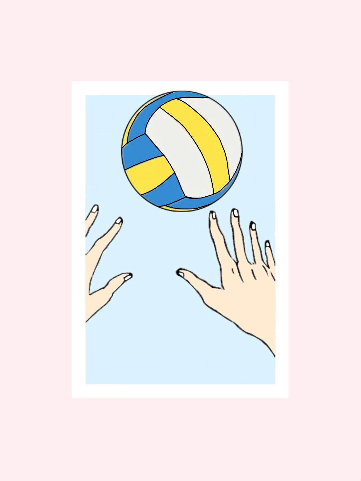 Download An Action Packed Game Of Indoor Volleyball Wallpaper