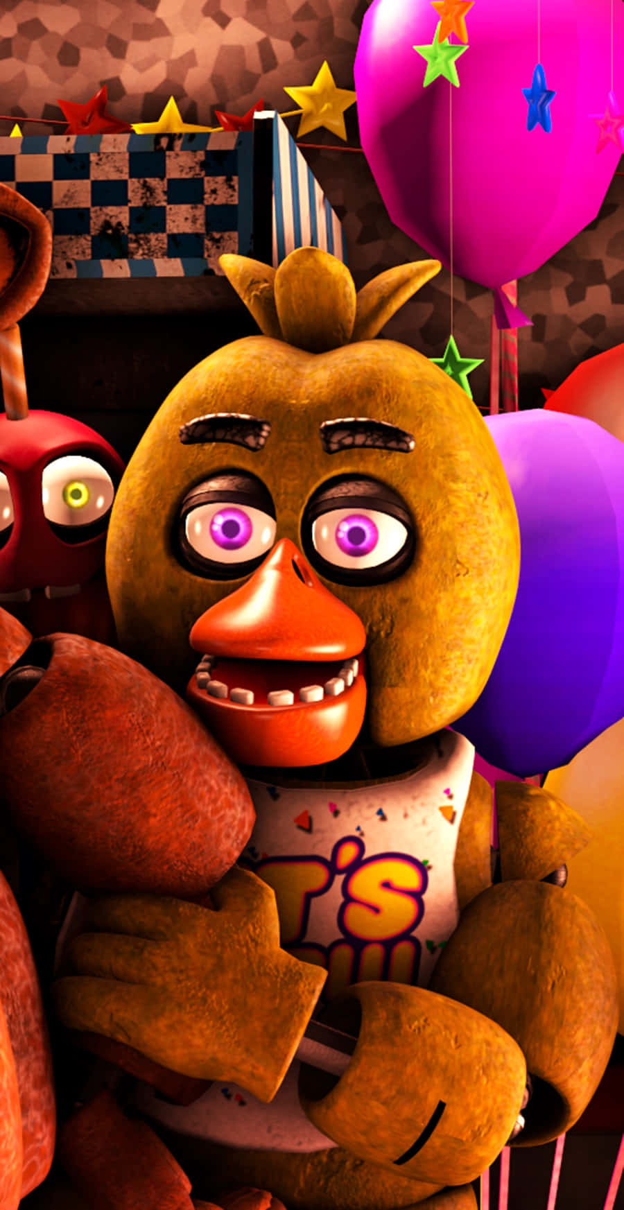Download Five Nights At Freddys Chica With Balloon iPhone Wallpaper