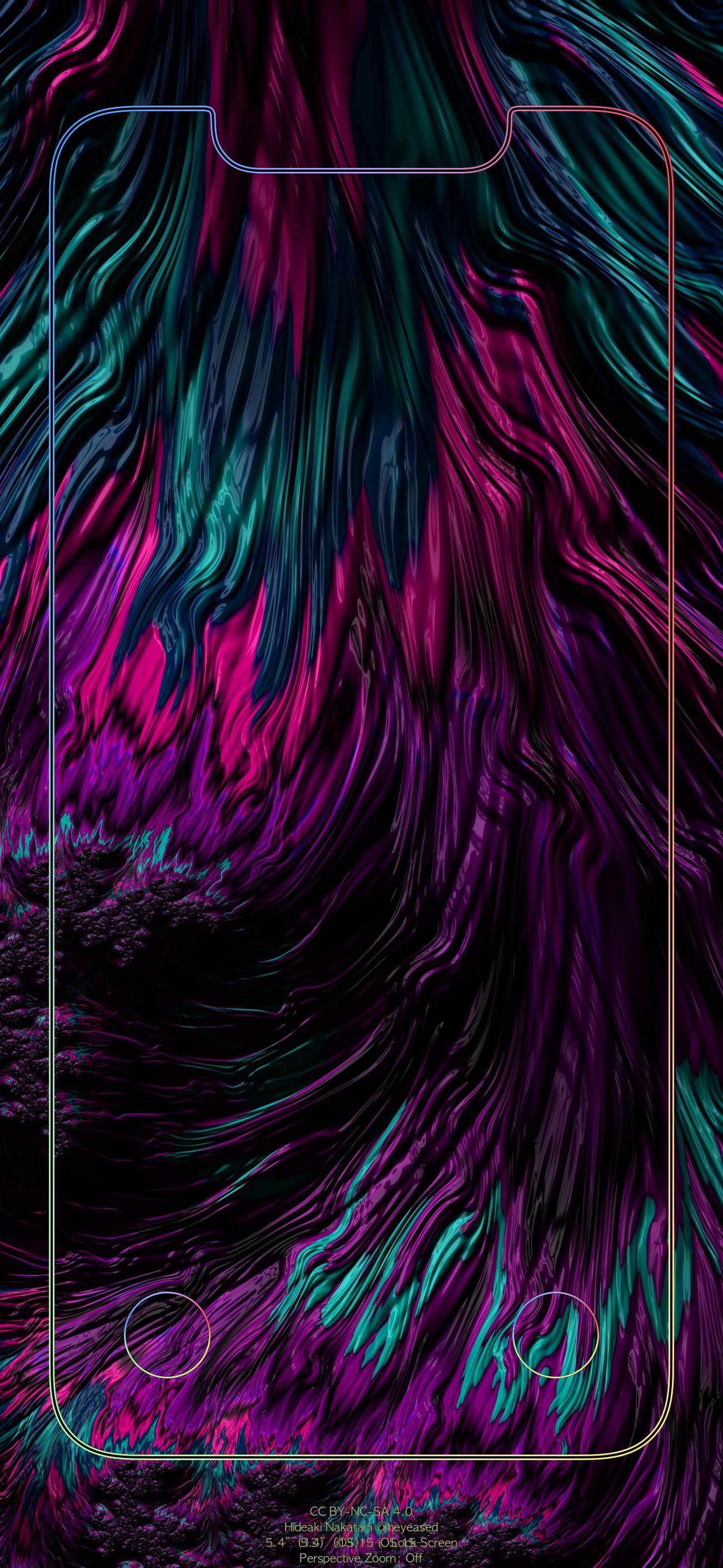 Custom rainbow border for the iPhone 13 mini