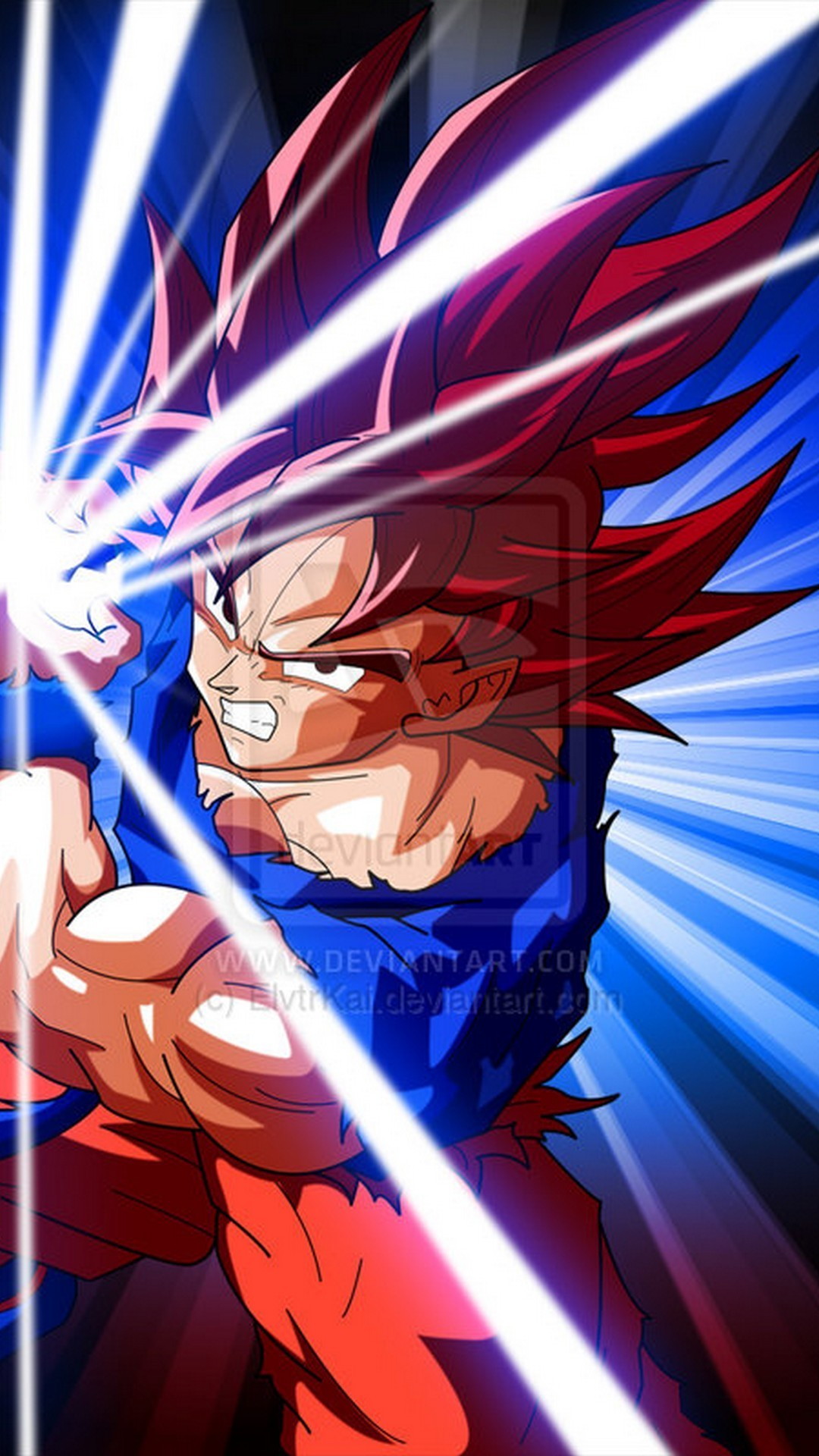 Goku Super Saiyan God iPhone Wallpaper HD Home Screen HD 2023