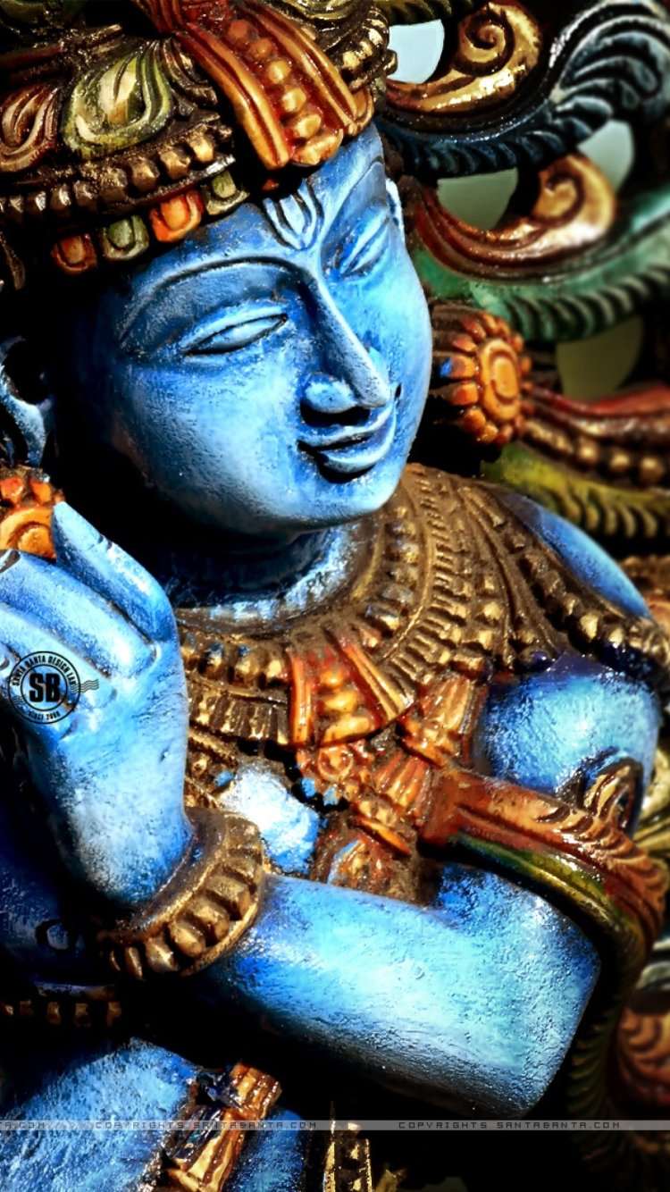 Lord Krishna Statue Wallpaper Classic Krishna Wallpaper Digital Download