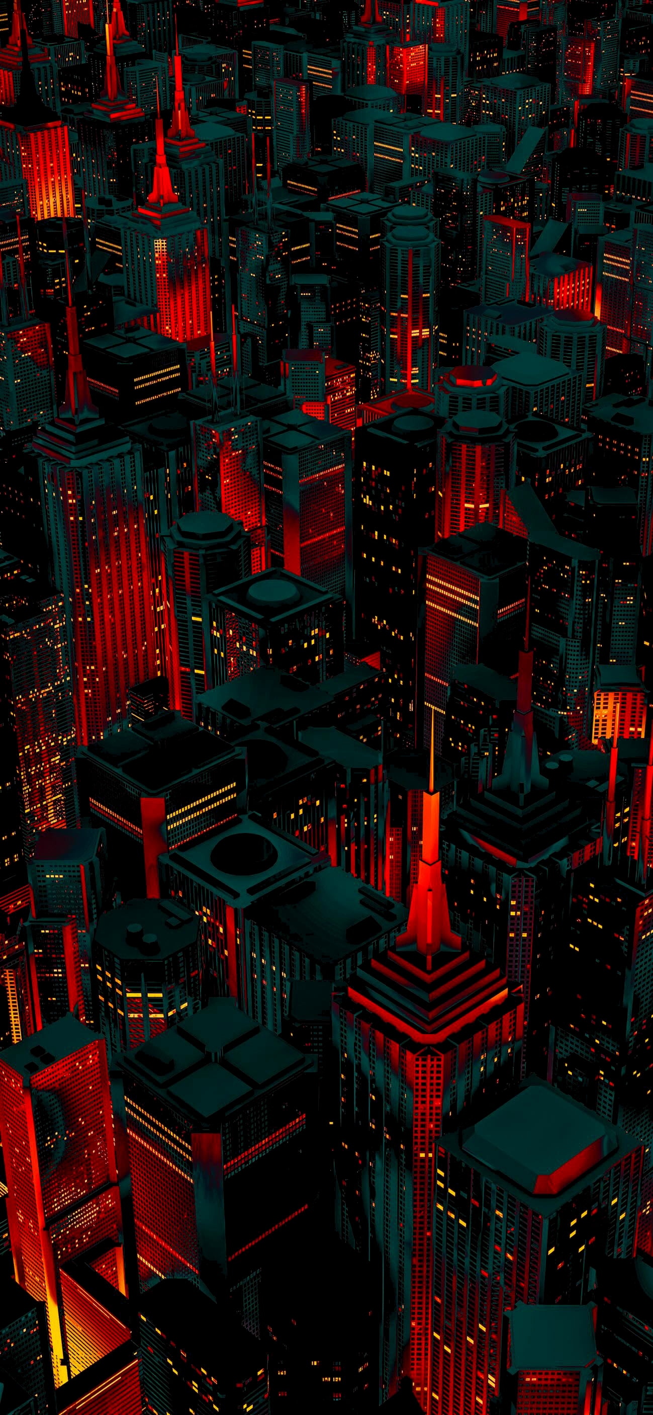 Animated city buildings Wallpaper Download