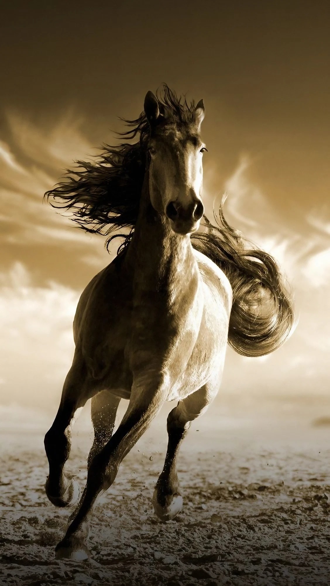 Running horse mobile Wallpaper Download