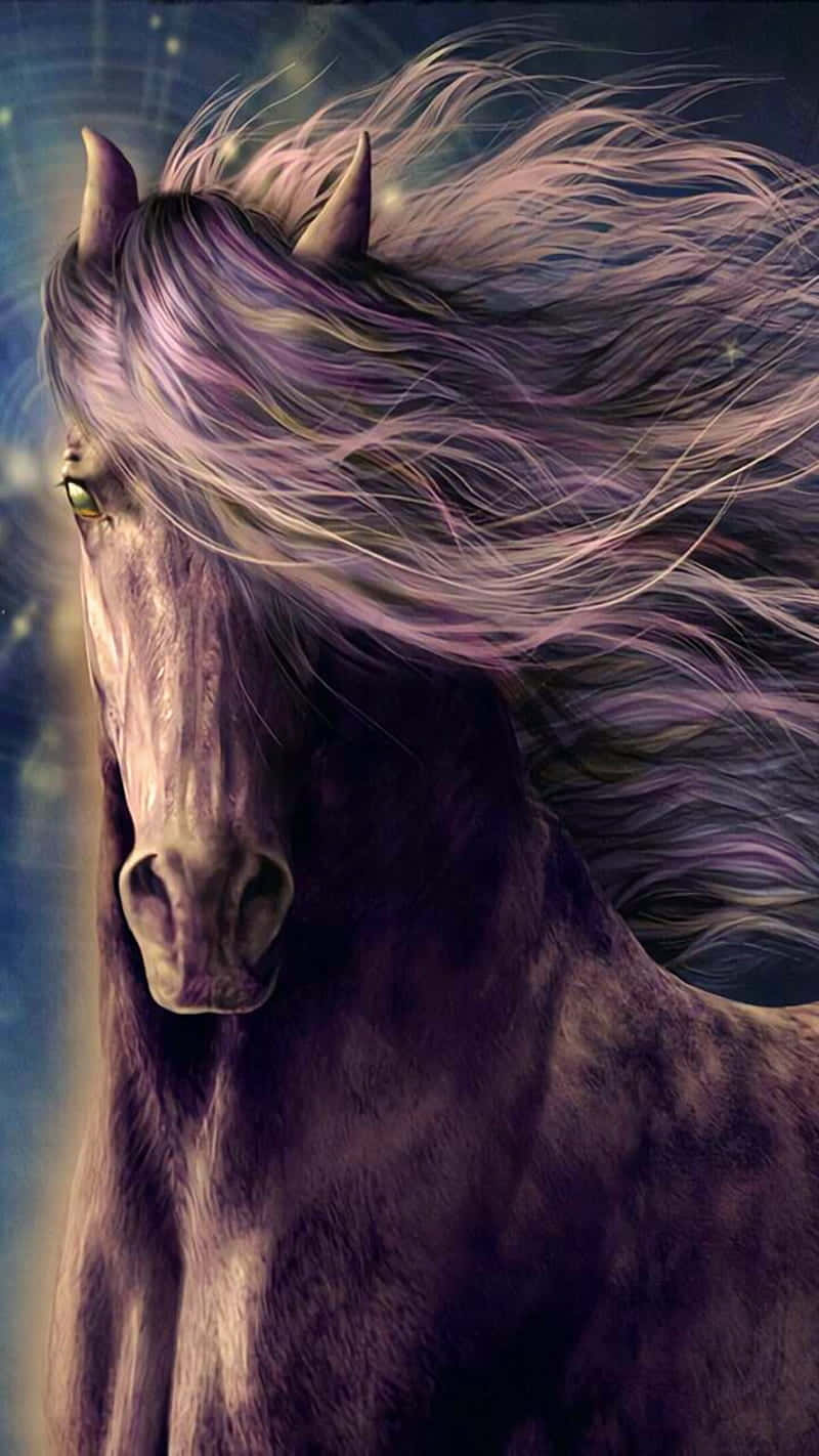 Download See the majestic beauty of this horse on your iPhone Wallpaper