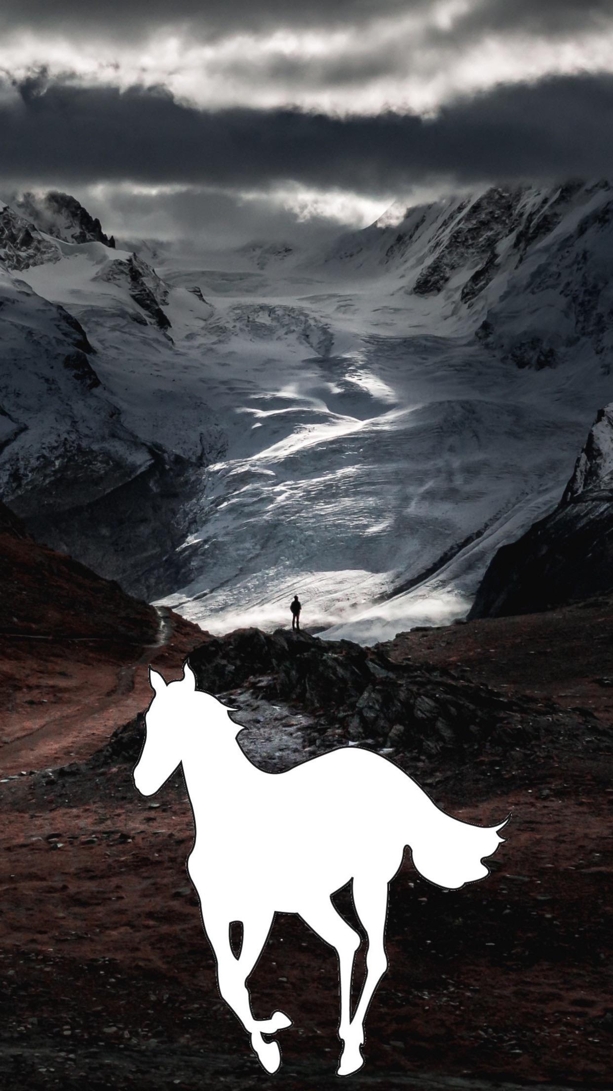 So I found a phone wallpaper I liked and I layered the White Pony over it for my lock screen. I just wanted to share it for anyone who may want it