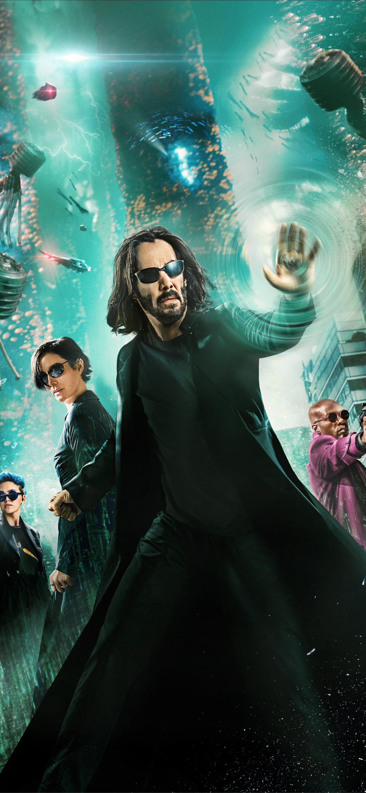 the matrix resurrections 10k iPhone Wallpaper Free Download