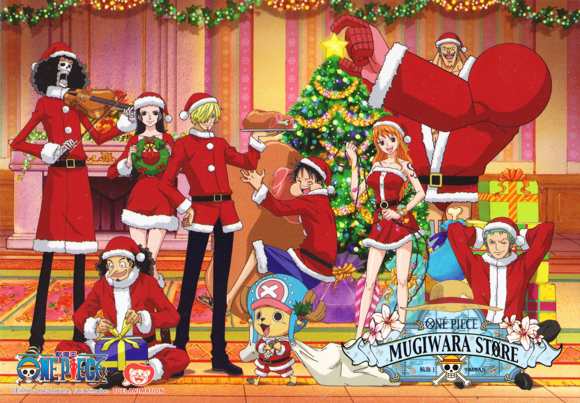 Download One Piece Anime Christmas Wallpaper
