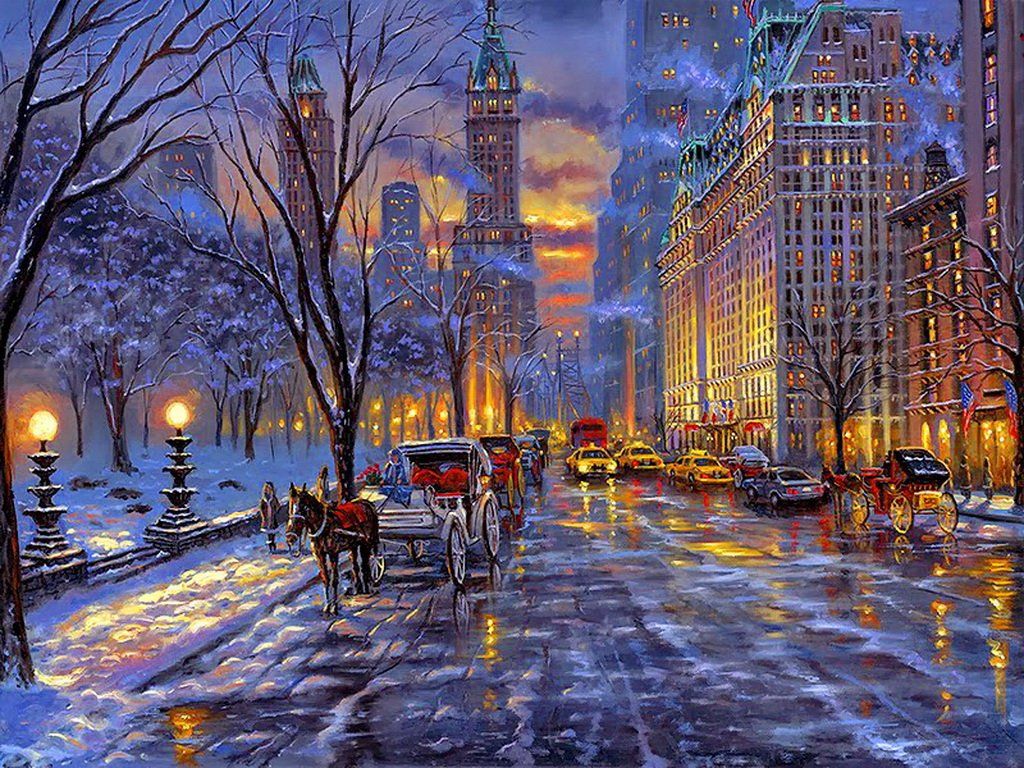 NYC Winter Scenes Wallpaper. Scene