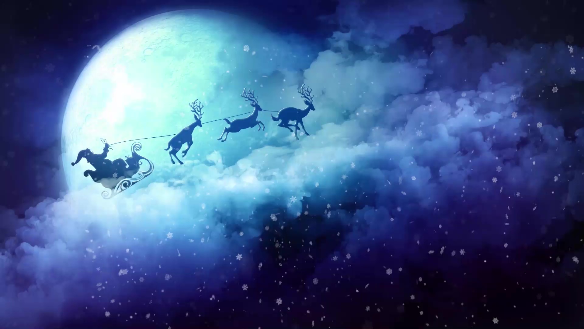 Christmas Santa Claus Reindeer Live Wallpaper