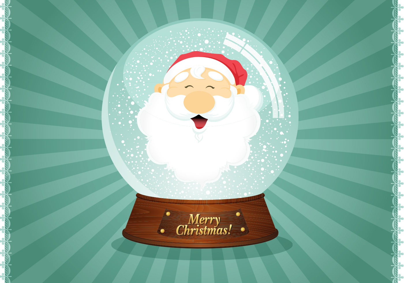 Santa Snow Globe Wallpaper PSD Photohop Brushes at Brusheezy!