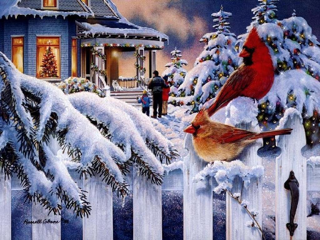 Free Desktop Wallpaper Christmas Scene. .com