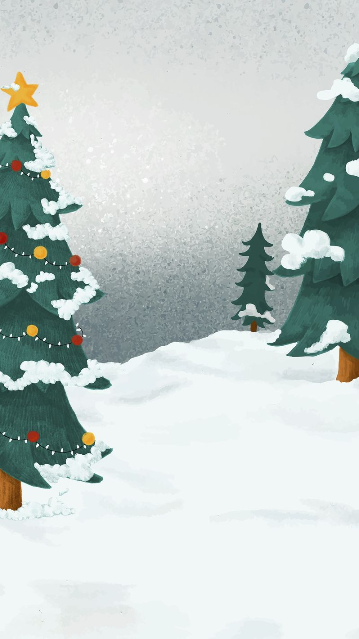 Free: Christmas trees iPhone wallpaper, cute. Free Photo Illustration