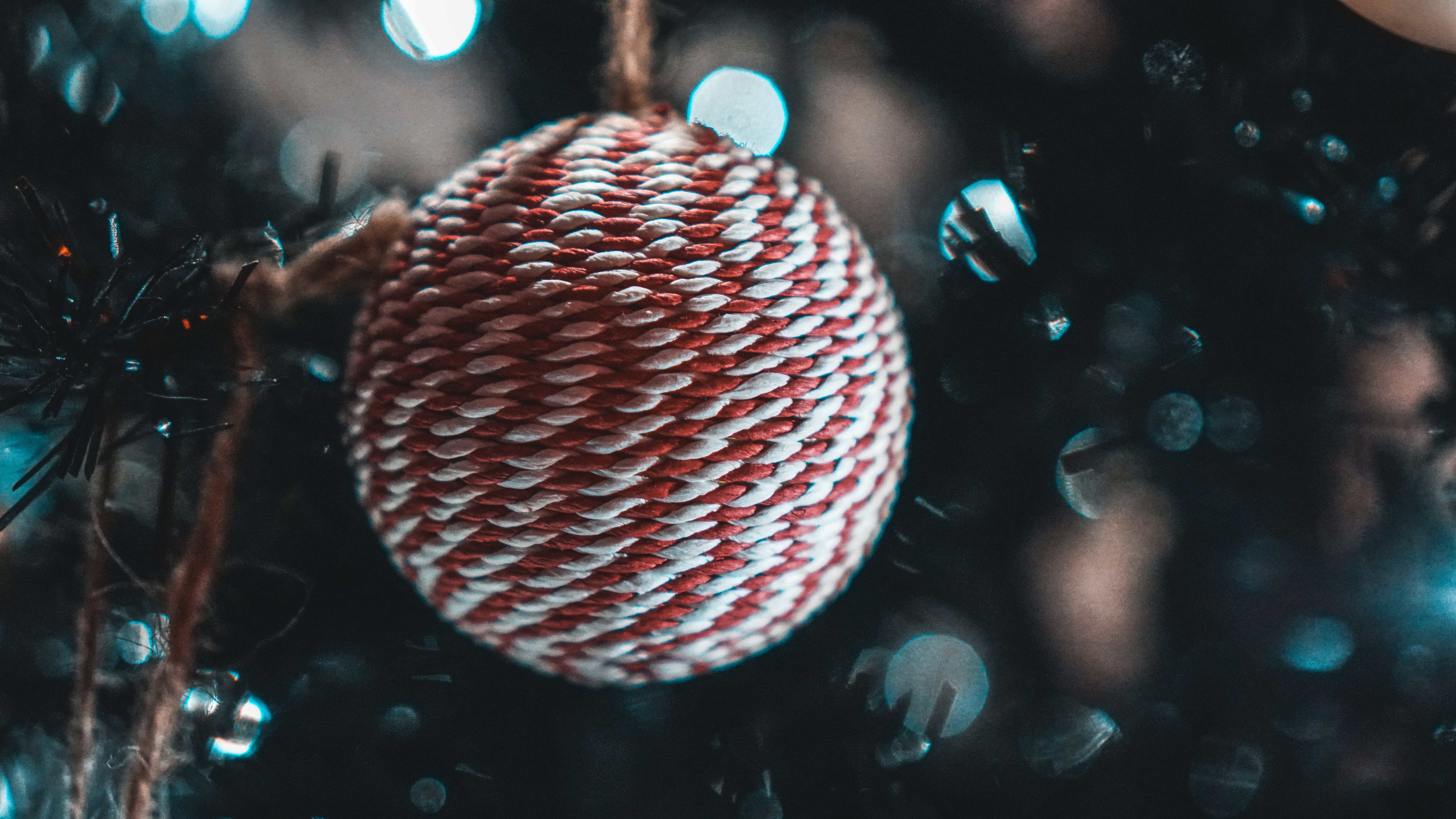 Macro Shot Photography of Christmas Stockings Ornament on a Christmas Tree · Free