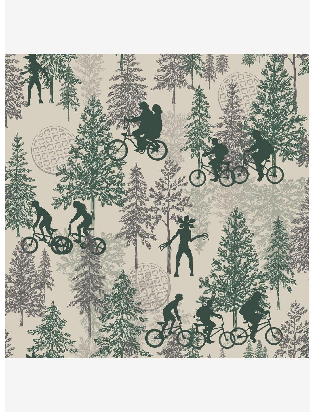 Stranger Things Hawkins Woods Peel & Stick Wallpaper Dark