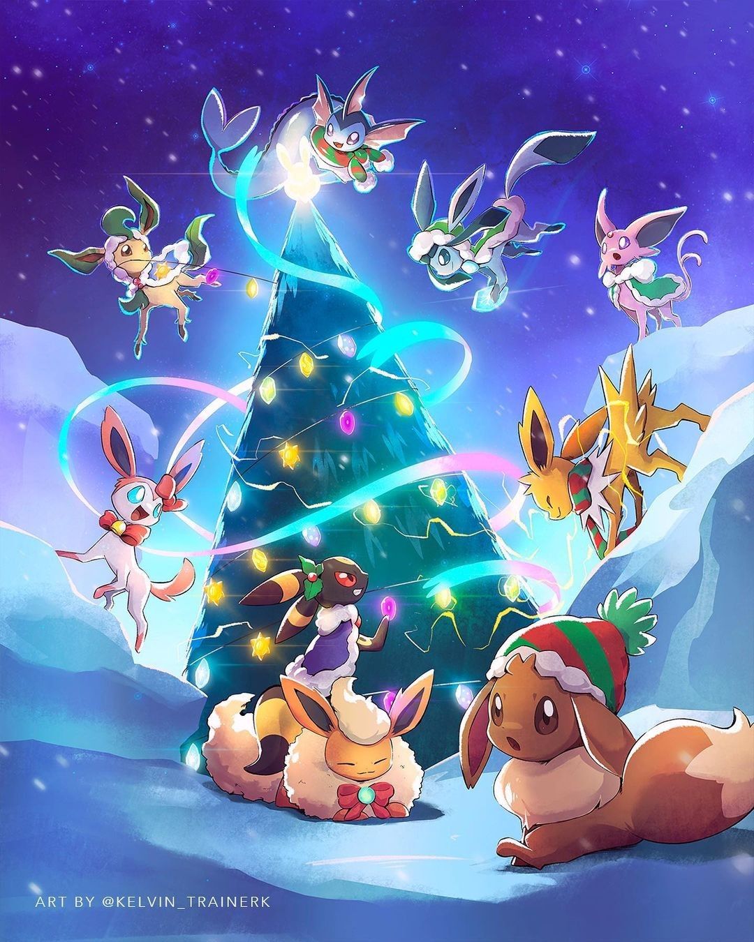 Pokémon Navidad. Cute pokemon wallpaper, Pokemon eeveelutions, Christmas pokemon