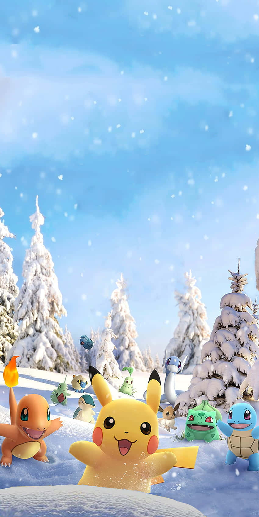 Download Pikachu Celebrates Christmas Wallpaper