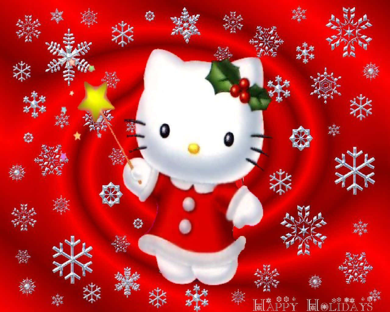 Download A Cute Hello Kitty Christmas! Wallpaper